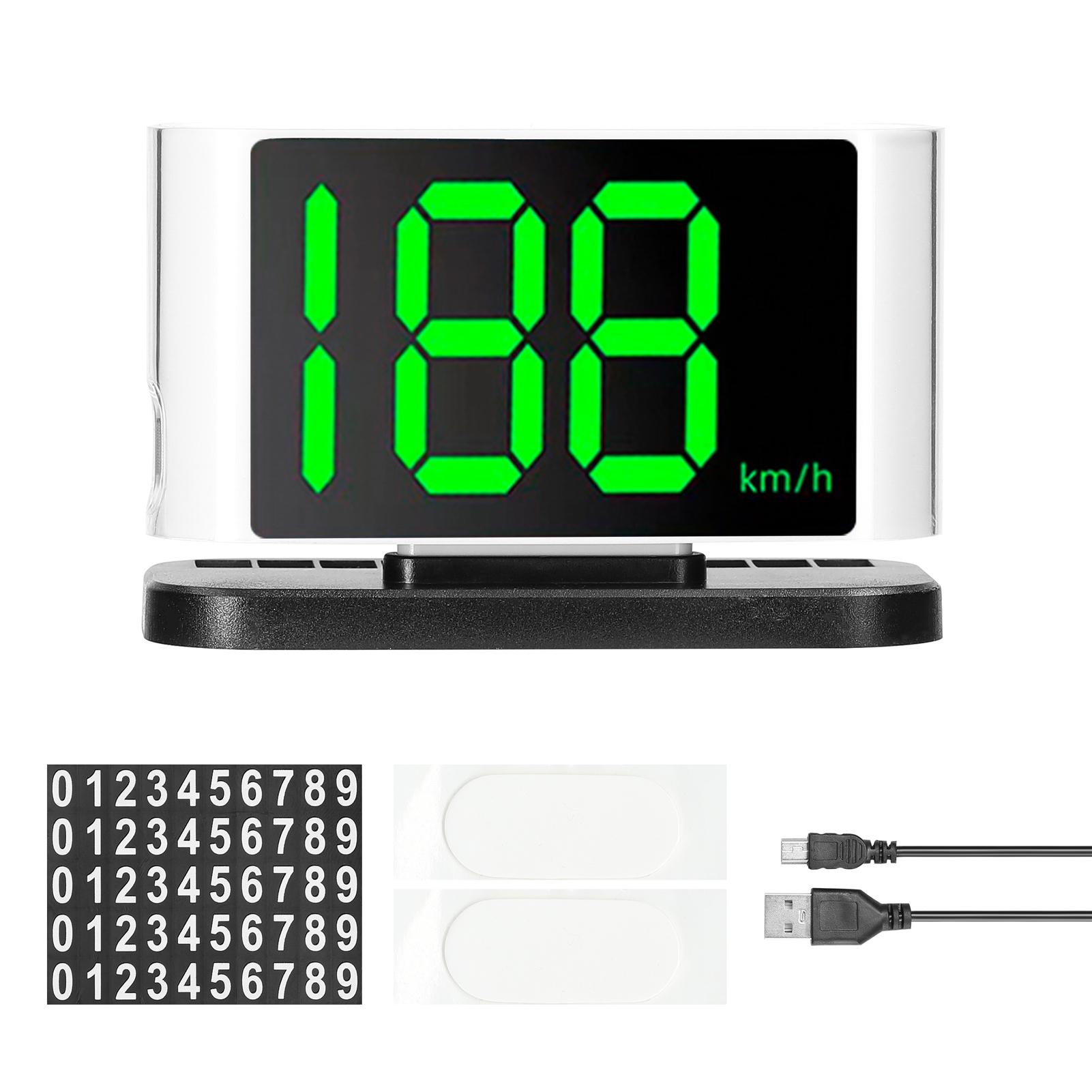 Car HUD Headup Display GPS Digital Speedometer with LED Large Font Display Phone Number Display Area for Car Truck SUV Motorcycle