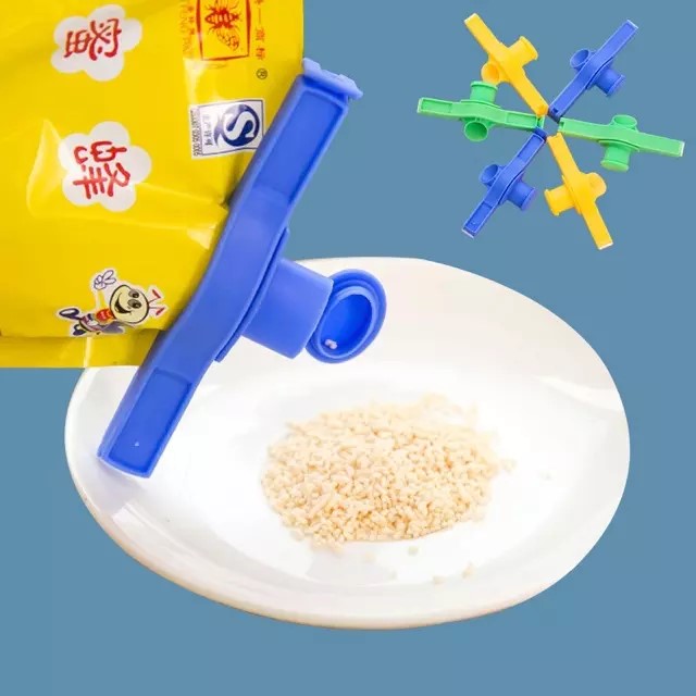 Dụng cụ kẹp miệng túi có nút rót tiện lợi HT722 - Giao ngẫu nhiên