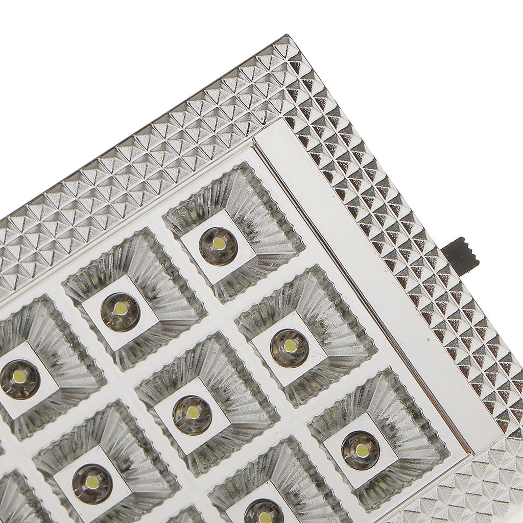 LED Dome  Light 18 SMD Square Panel  Lamp - Fits DC 12V Car
