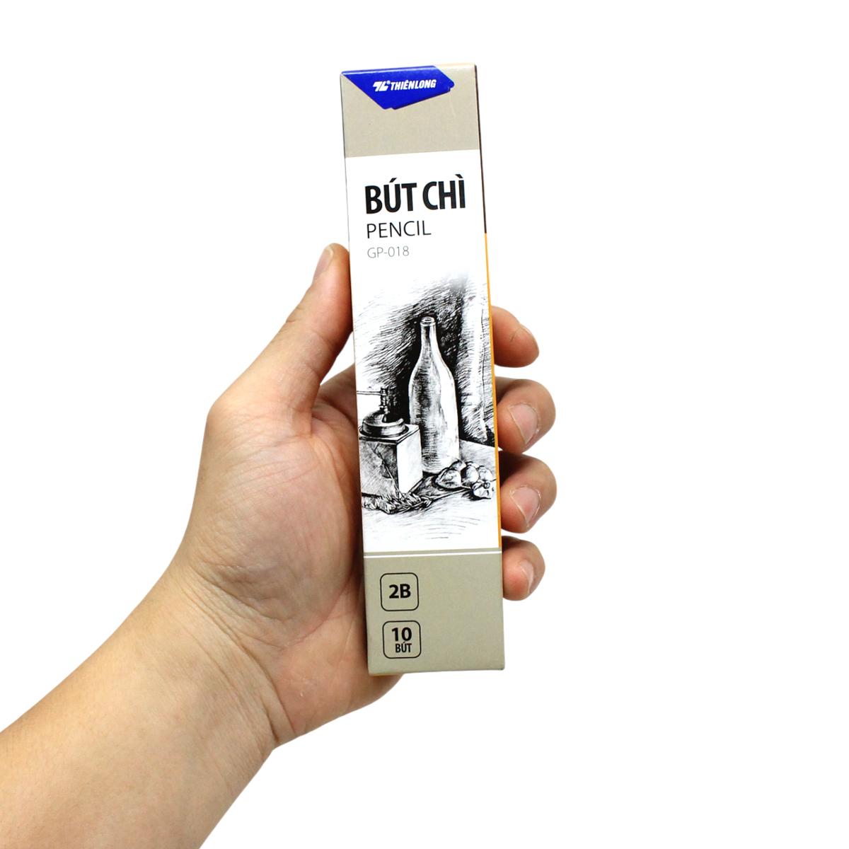 Hộp 10 Bút Chì Gỗ 2B - Thiên Long GP-018-2B