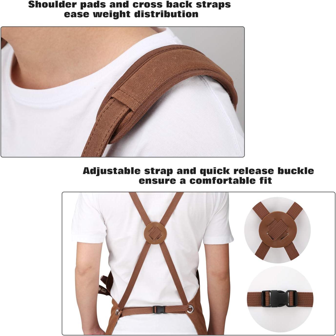 Heavy Duty Oilcloth Đa chức năng chống thấm nước Oilproof Tạp dề màu nâu