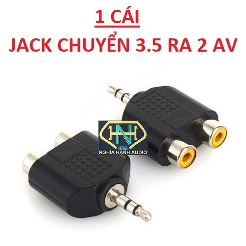 01 Đầu chuyển Jack 3.5mm sang 2 đầu hoa sen AV