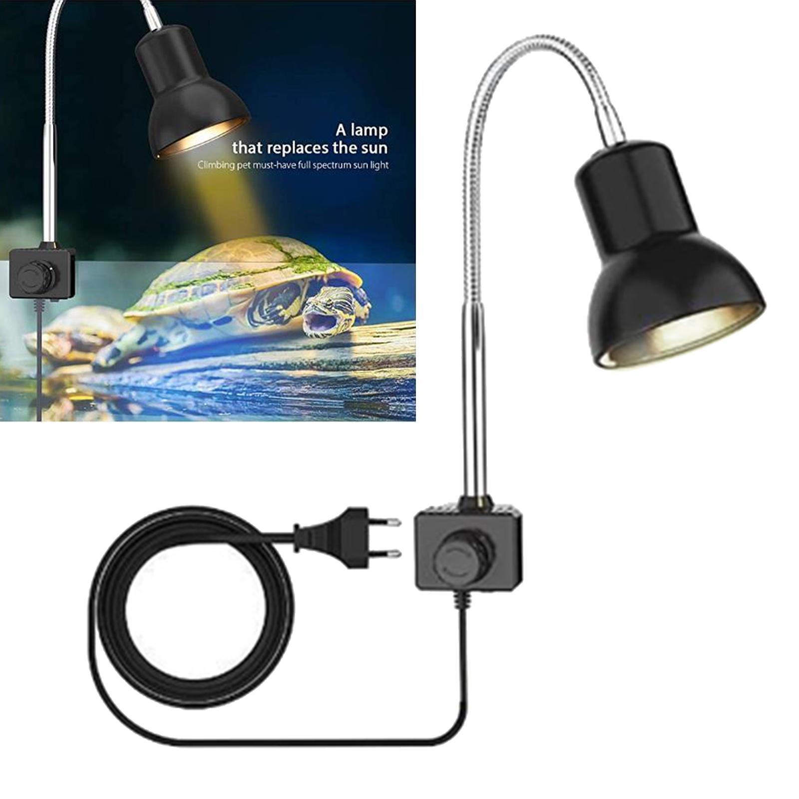 Rotatable Aquarium Reptile Heat Light Clamp Lamp Bulb w/ Clip 25W EU Plug