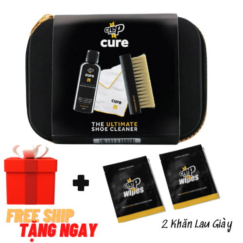 Bộ Vệ Sinh Giày Dép Crep Protect Cure Kit (gồm bàn chải, khăn lau, chai dung dịch vệ sinh 100ml và sách hướng dẫn)