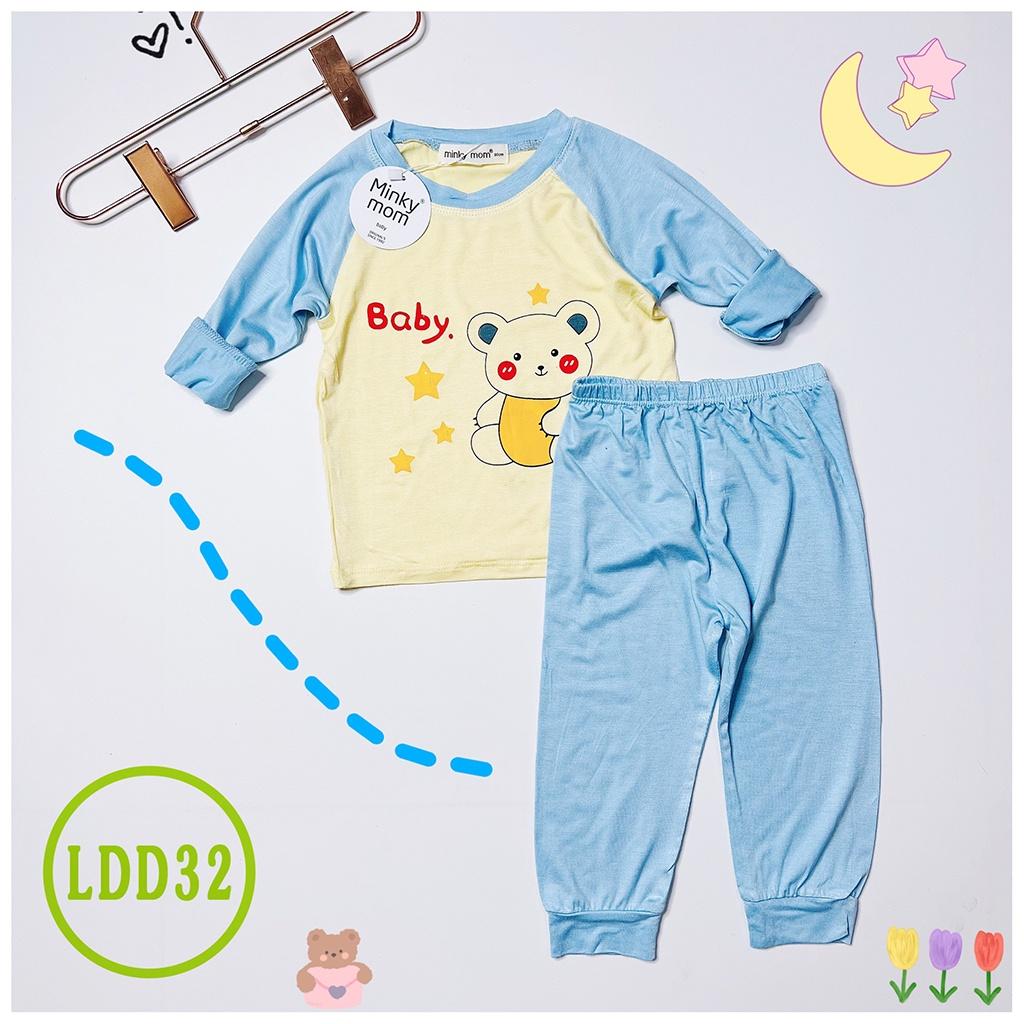 Bộ Dài Tay Cho Bé LDD32 Đồ Bộ Thun Lạnh Cao Cấp Mềm Mịn Thoáng Mát Hàng Chuẩn Loại 1 MINKY MOM