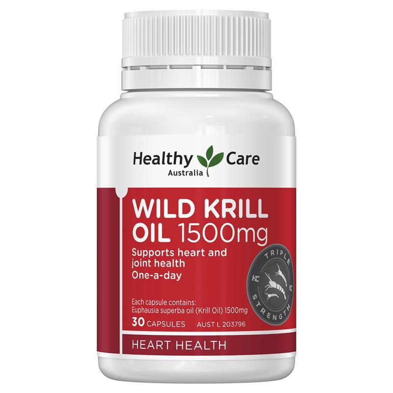 Healthy Care Wild Krill 1500mg 30 Soft Capsules