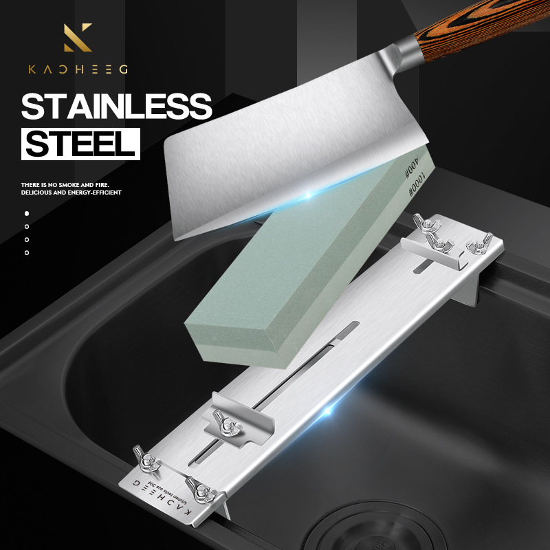 Kẹp giá đỡ đá mài dao Inox 304 toàn bộ an toàn để bồn rửa Đức cao cấp điều chỉnh dài theo đá mài