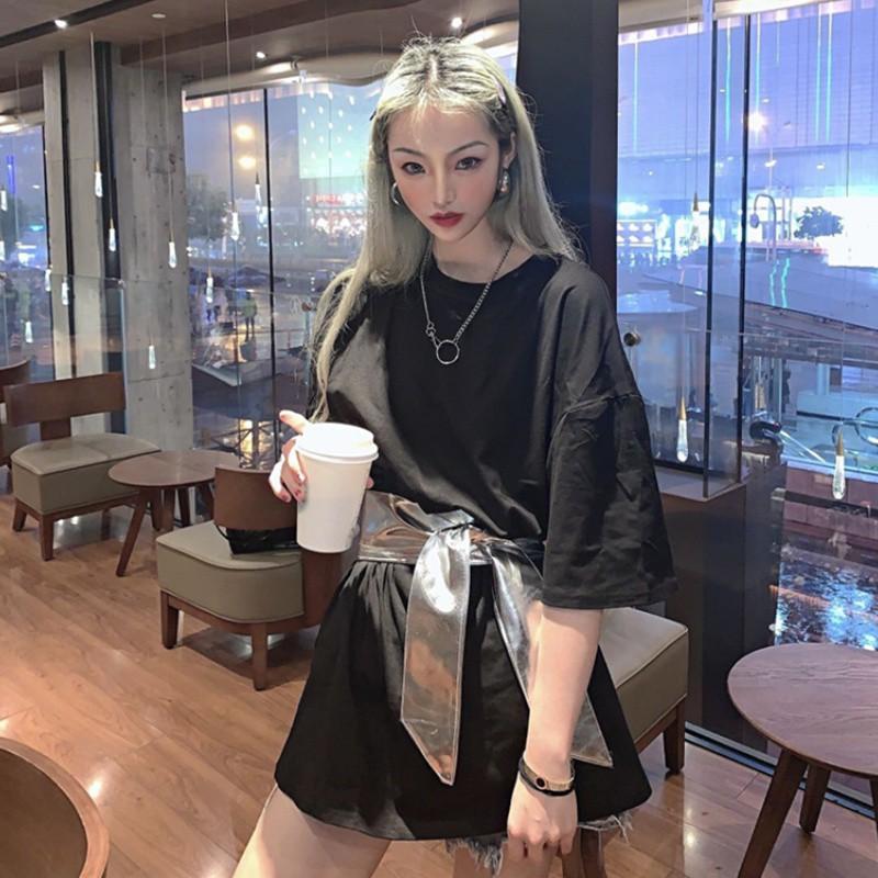 Áo Thun Nữ Tay Ngắn Dáng Rộng Dài Thời Trang Trẻ Trung