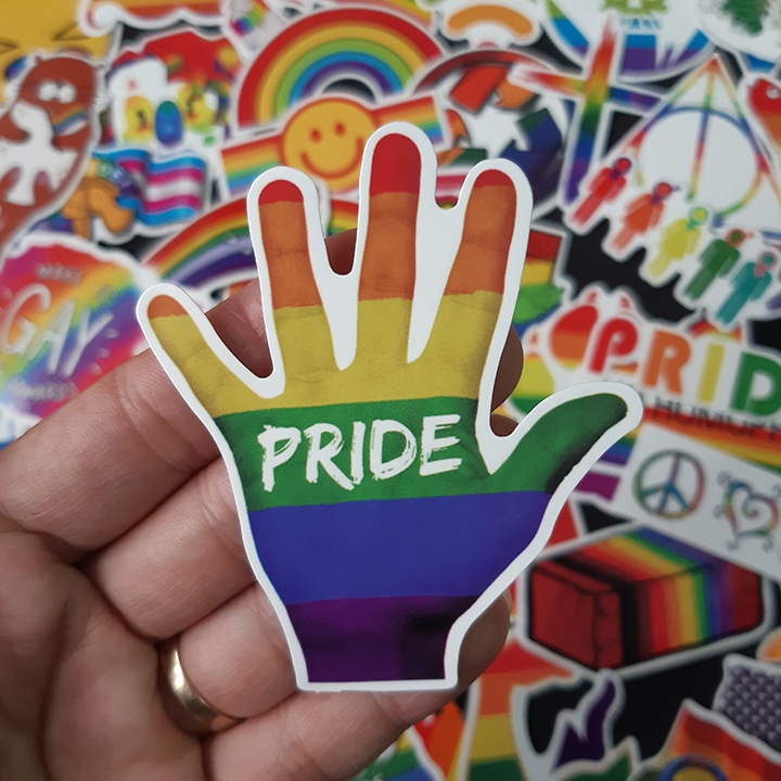 Bộ Sticker dán cao cấp chủ đề CẦU VỒNG LGBT - Dùng dán Xe, dán mũ bảo hiểm, dán Laptop, dán đàn