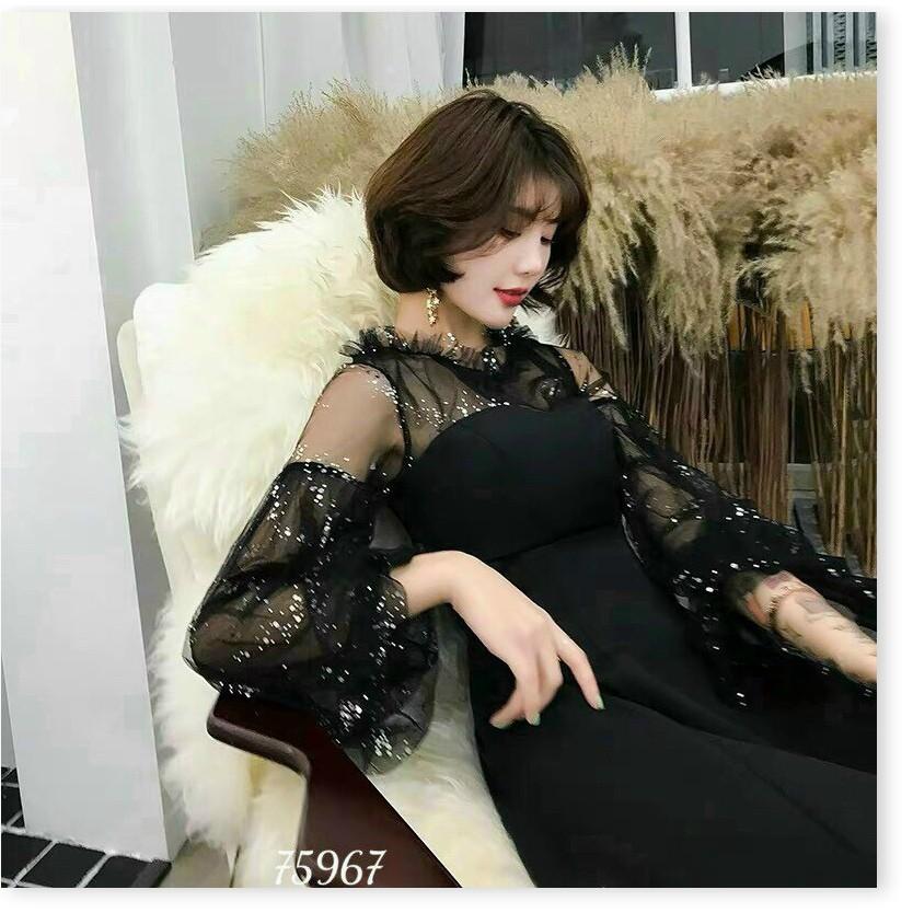 ĐẦM UMI PHỐI LƯỚI KIM TUYẾN HỌA TIẾT SANG TRỌNG,CHẤT LIỆU VÃI UMI THOÁNG MÁT THỜI TRANG LANO STORE 99