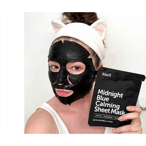 Mặt Nạ Giúp Làm Dịu, Phục Hồi Da Klairs Midnight Blue Calming Sheet Mask 25ml