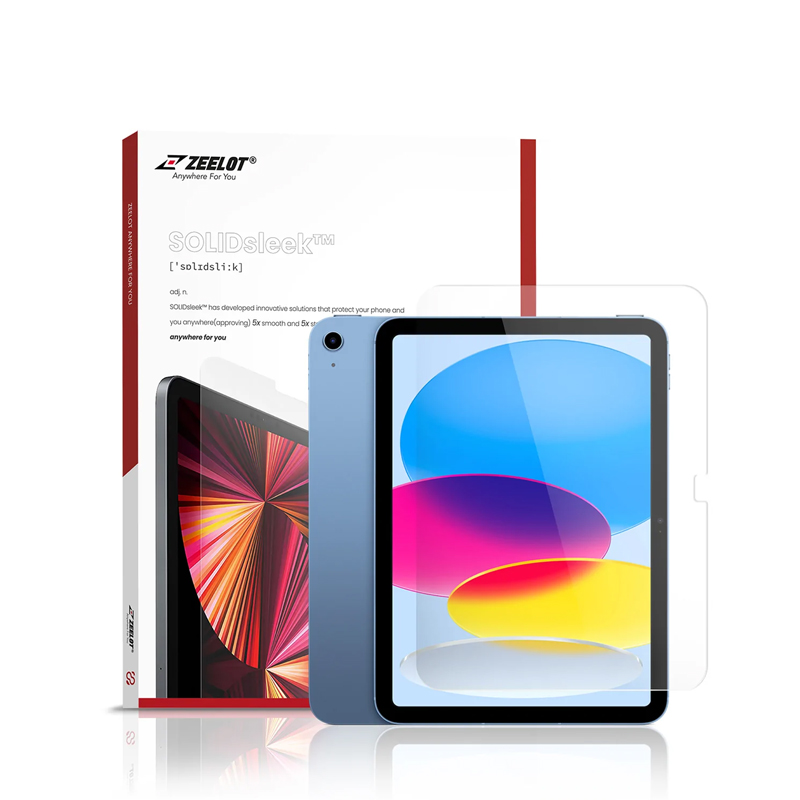DÁN CƯỜNG LỰC DÀNH CHO IPAD 10.9" 10TH GEN ZEELOT SOLIDSLEEK 2.5D - Hàng Chính Hãng