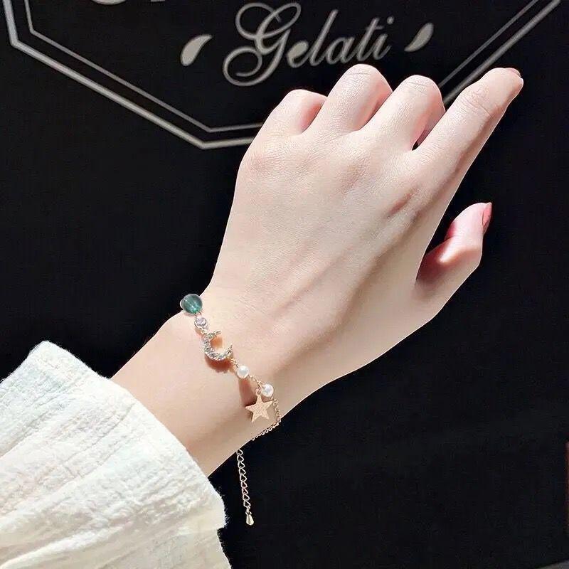 Moon Half Curved Bracelet Female Net Red Girlfriends Sisters Xingyue Bracelet Rope Student Korean Style TrendinsGirl Heart Bracelet