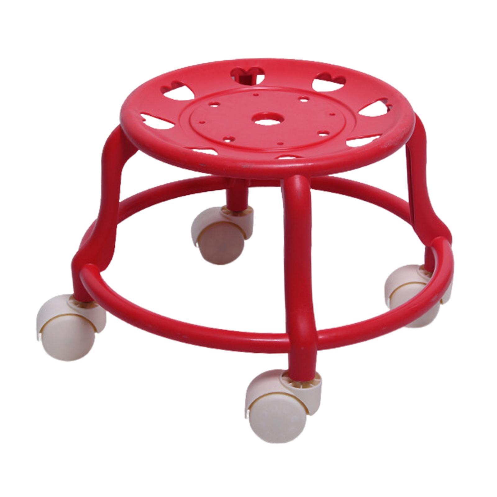 Low Roller Stool Comfortable Small with Universal Wheels for Kids and Adults