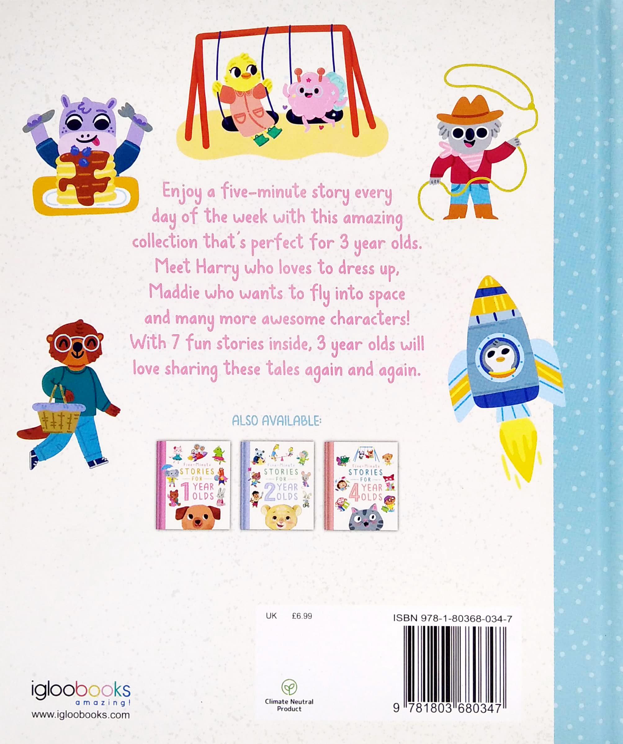 Five-Minute Stories For 3 Year Olds (Bedtime Story Collection)