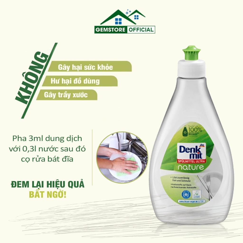 Nước Rửa Chén Bát Denkmit Nature, Xà Phòng Rửa Chén Bát Hương Hoa Tự Nhiên, Dung Tích 500ml, Nhập Đức