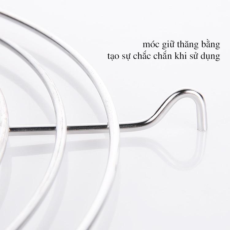 Vỉ gác chảo chiên rán dầu mỡ loại dày bằng inox cỡ 28-30cm