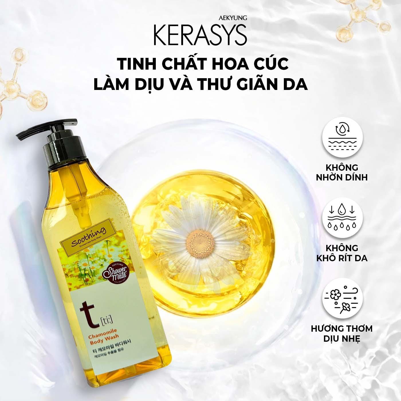 Sữa tắm cao cấp Hàn Quốc Showermate Chamomile (Hoa Cúc) (Tinh chất hoa cúc làm mềm da) 550ml