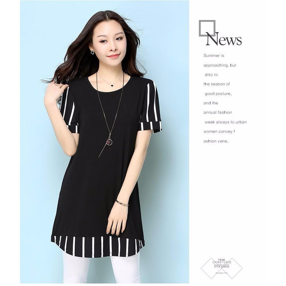 Tk188n-áo thun form dài kẻ sọc s-6xl