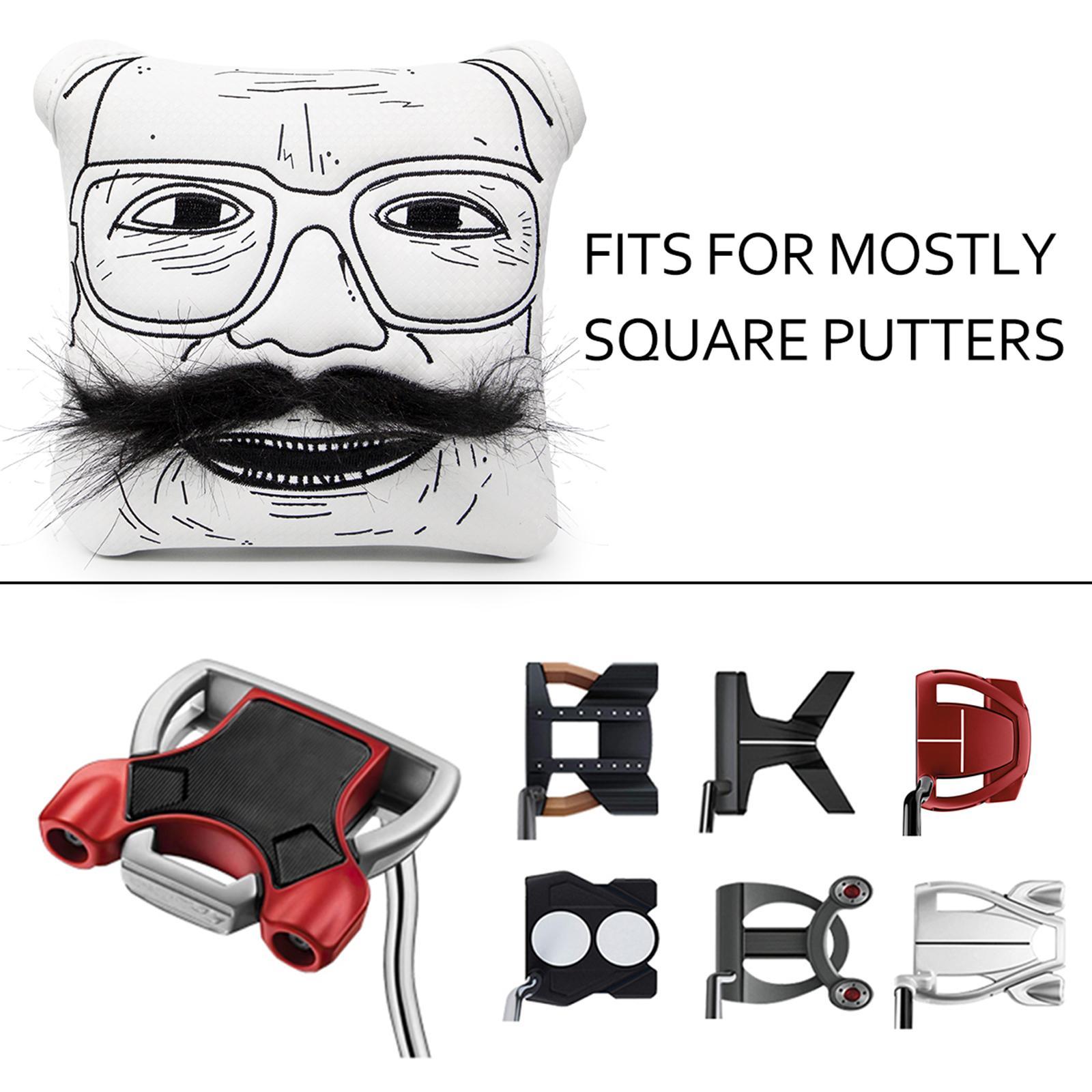 Mallet Putter Cover Embroidered Golf Headcover Golf Club Head Cover Golfer Gift