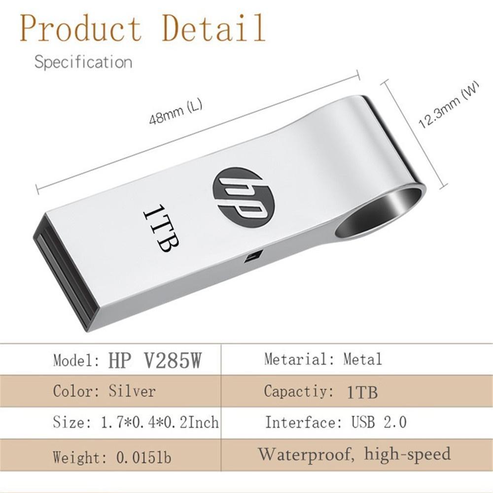 Hp Metal USB Pen Drive 2TB USB 3.0 Pendrive Memory Stick Flashdrive De Alta Velocidade