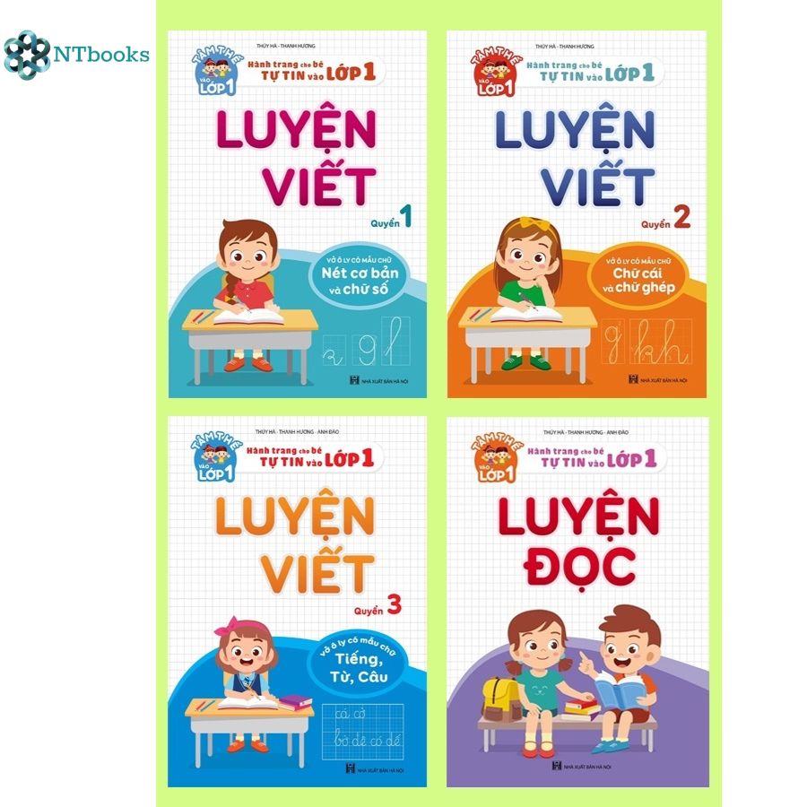 Combo 4 cuốn Luyện viết và luyện đọc