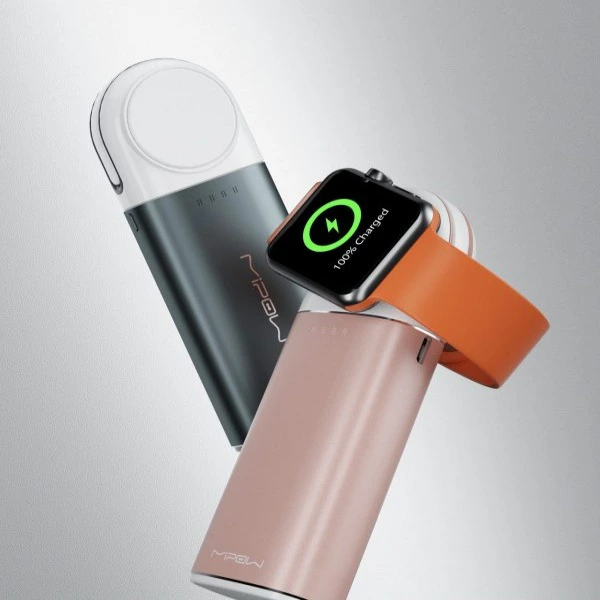 Sạc dự phòng không dây dành cho Apple Watch + Light ning MFi Mipow Tube 5.000 mAh Hàng Chính Hãng