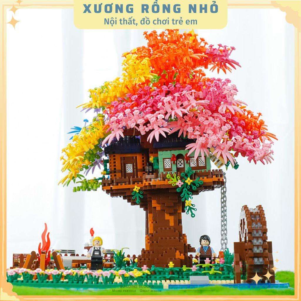 Đồ Chơi Ngôi Nhà Cây Cầu Vồng Phát Sáng Dành Cho Bé - Mô hình cây tree house