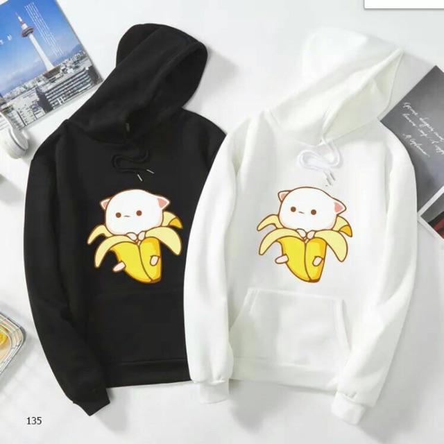 Áo hoodie nam nữ gấu chuối có bigsize vải bông dày mịn
