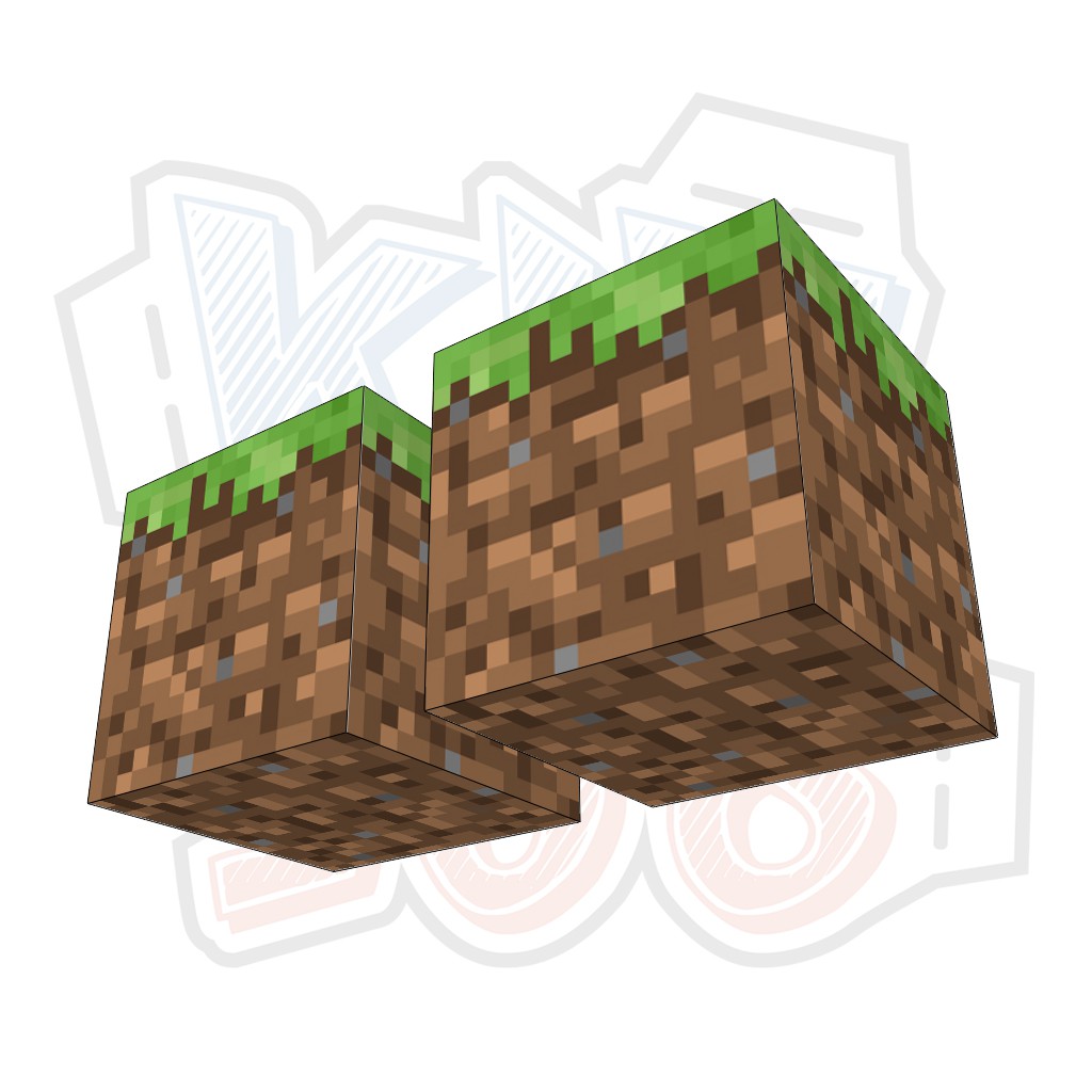Mô hình giấy Minecraft GRASS block