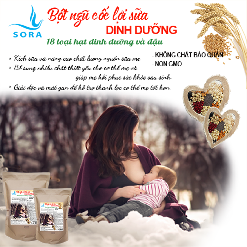 Sora Bột ngũ cốc lợi sữa 18 loại đậu & hạt dinh dưỡng