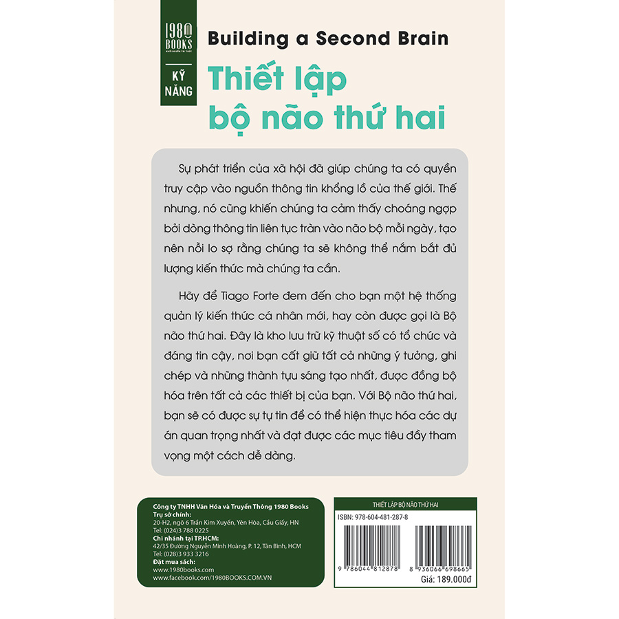 Building A Second Brain - Thiết Lập Bộ Não Thứ 2