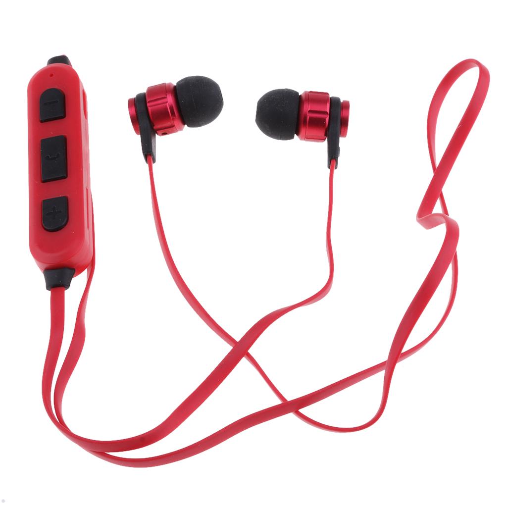 Bluetooth Headphones with TF Card Slot,Sweatproof Wireless In Ear Earbuds Headsets Bluetooth 4.2 Noise Cancelling Sports Magnetic Bluetooth Wireless Sports Headset