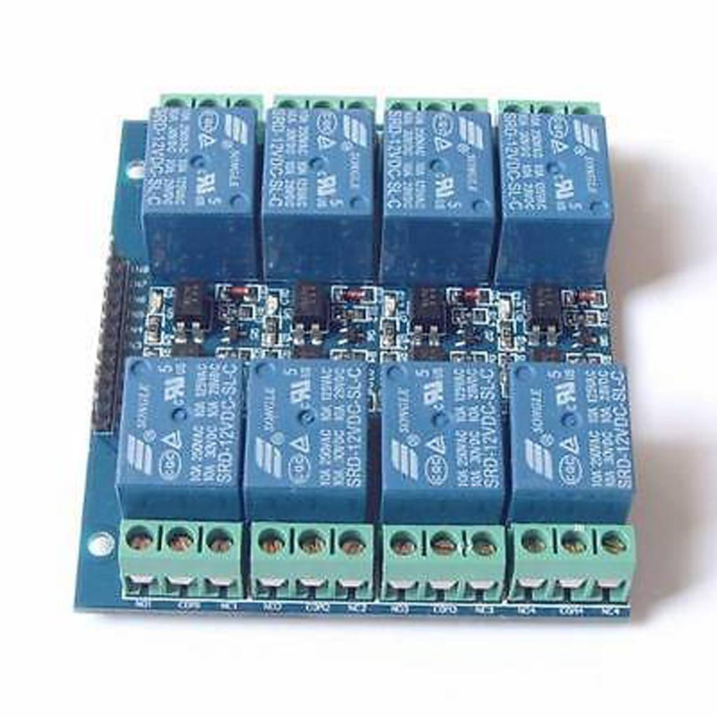 1 PC Dual Power 8 Channel Relay Module Optocoupler Isolated Relay 12V 10A Opto Relay Board Expansion Board for
