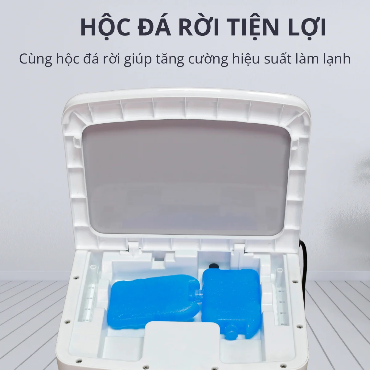 Quạt làm lạnh Không Khí Mishio MK266 80W 30L 34x33x78cm - Hàng chính hãng