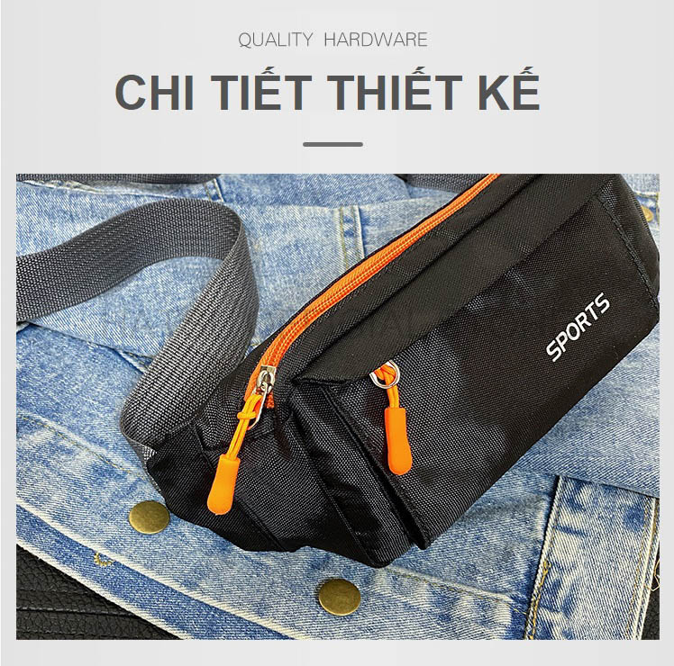 Túi đeo chéo Unisex sắc màu thời trang Hatsu SM06 Unisex Sport Mini Bag | Túi Mini đa năng vừa là túi bao tử, Túi đựng điện thoại chạy bộ, Đạp xe