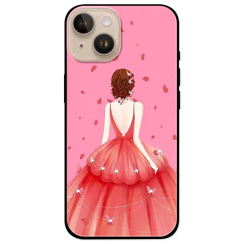 Ốp lưng dành cho Iphone 14 - Iphone 14 Plus - Iphone 14 Pro - Iphone 14 Pro Max - Cô Gái Váy Hồng