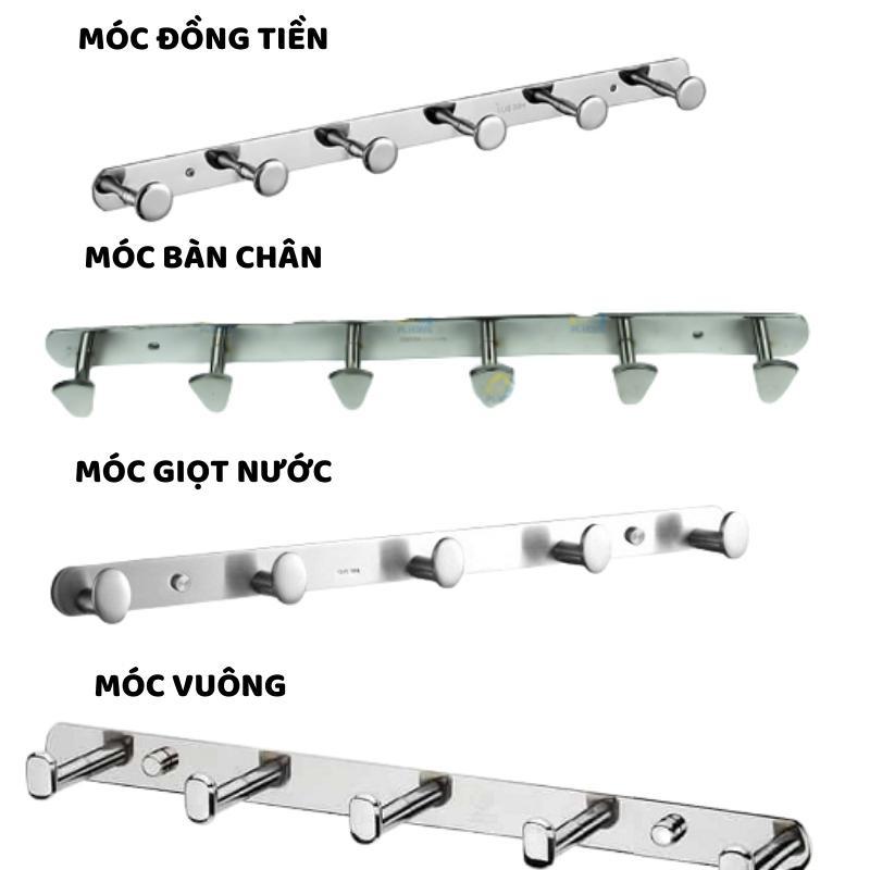 Móc treo quần áo gắn tường Inox 304, Móc gắn tường treo đồ cao cấp chắc chắn sang trọng tiện lợi