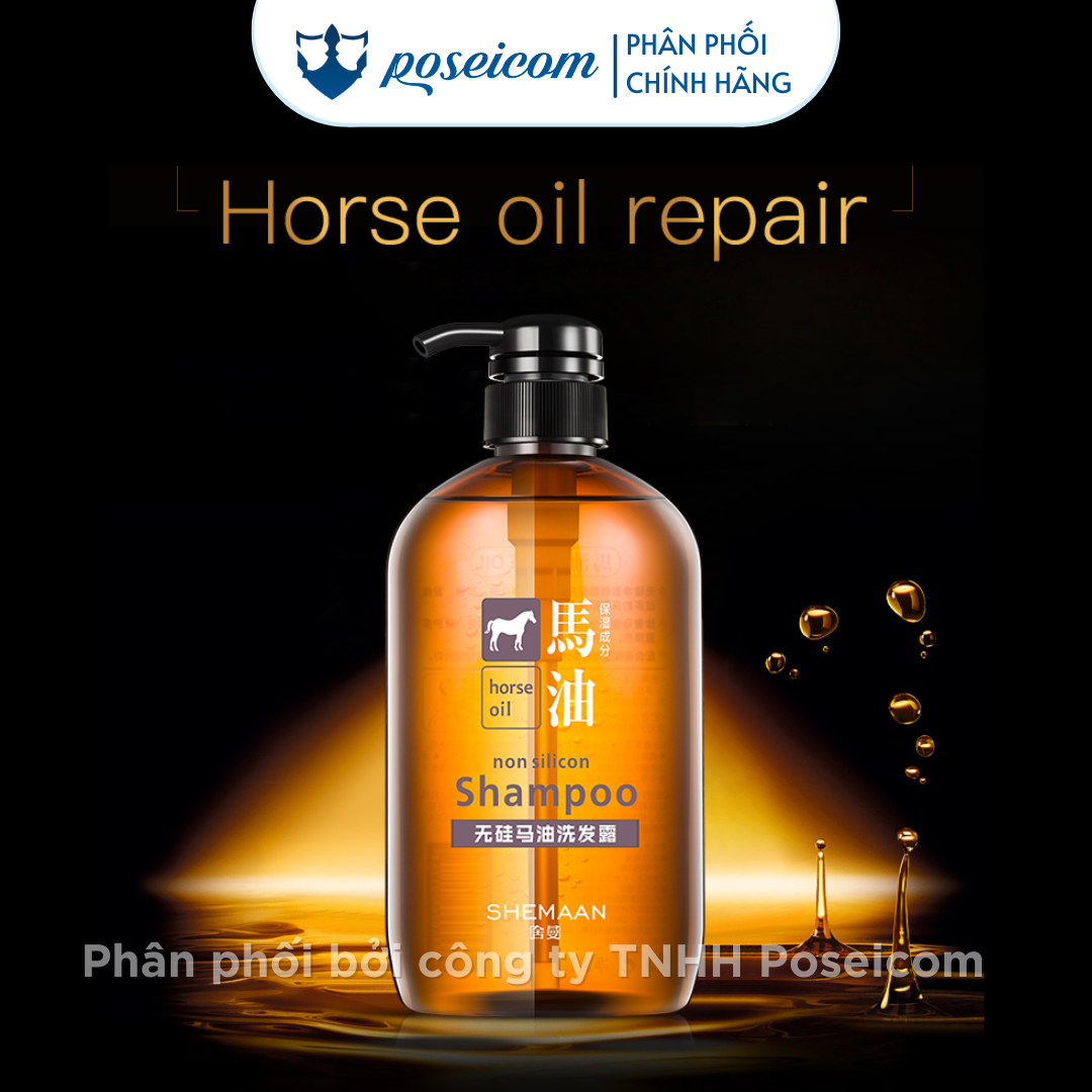 Dầu Gội Mỡ Ngựa Cosme Station Horse Oil Shampoo 600ml Poseicom 4513574012752