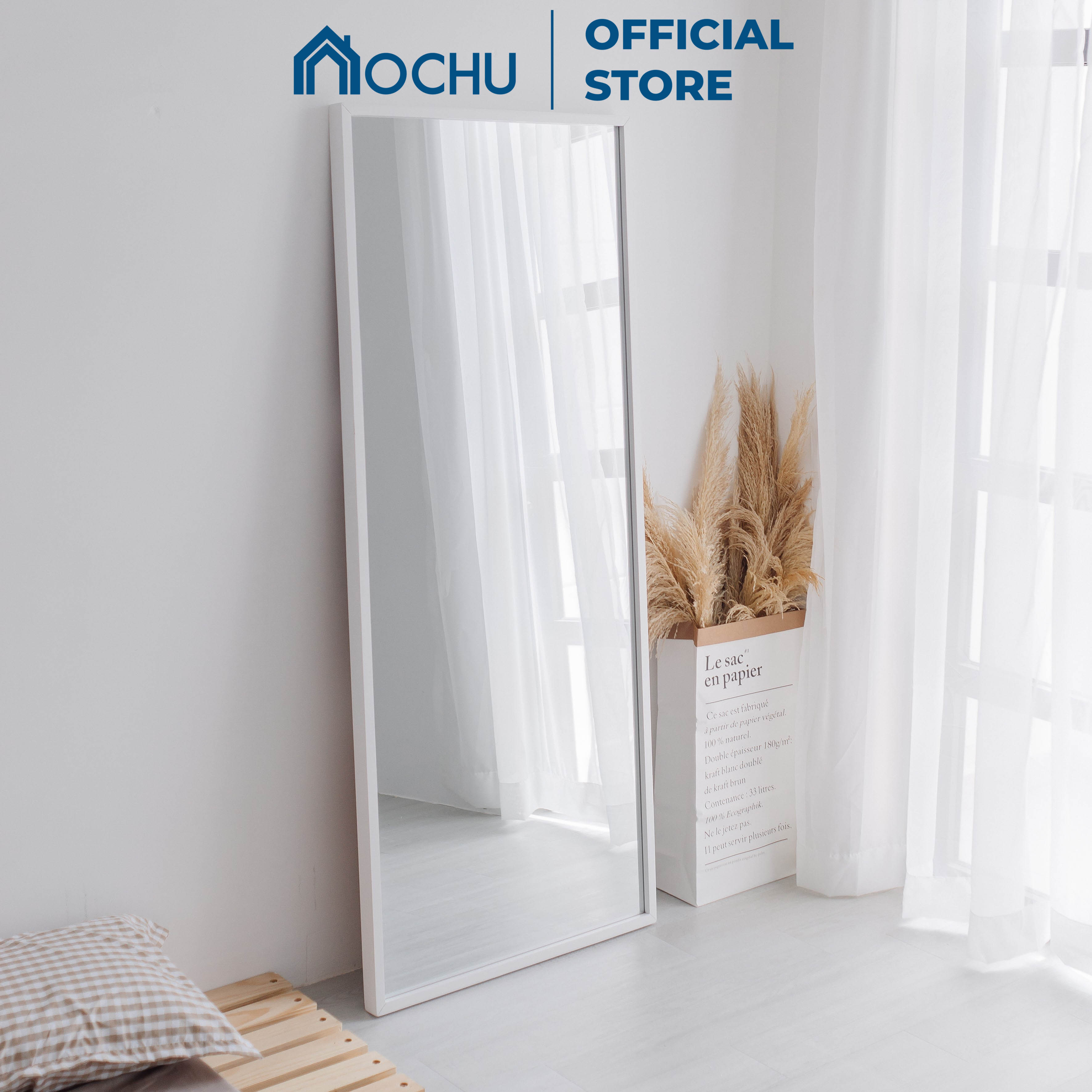 Gương Đứng Soi Toàn Thân Khung Gỗ OCHU - Mirror L - White