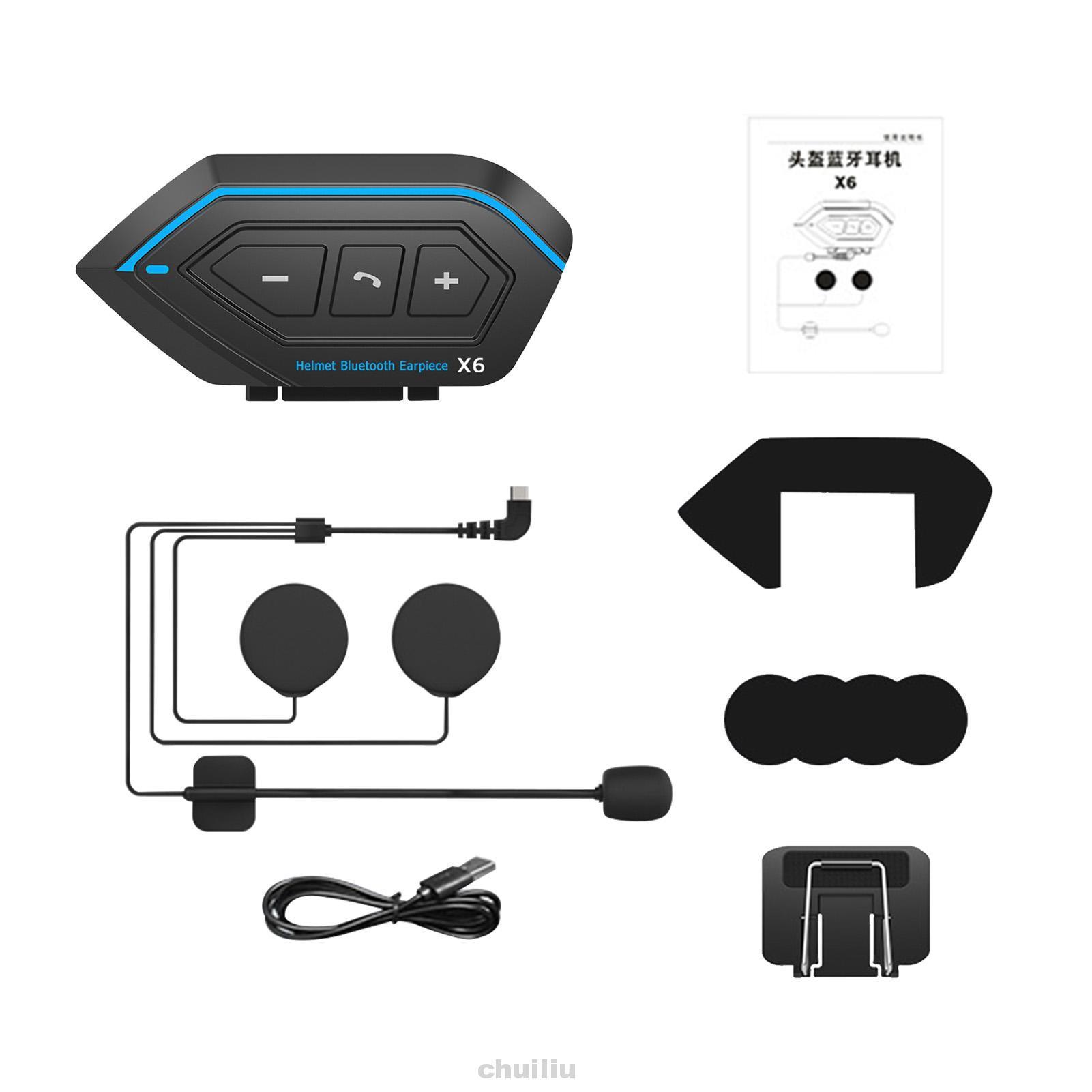 Tai Nghe Bluetooth 5.0 Chống Ồn Gắn Mũ Bảo Hiểm Kèm Phụ Kiện