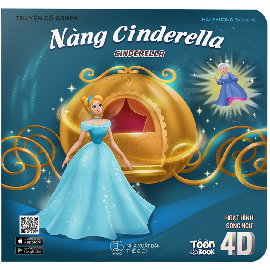 Combo Bộ Sách 3 Cuốn Hoạt Hình Song Ngữ 4D &quot; Lâu Đài Kỳ Bí&quot;: Nàng Cinderella -  Chú Mèo Đi Hia -  Công Chúa Ngủ Trong Rừng