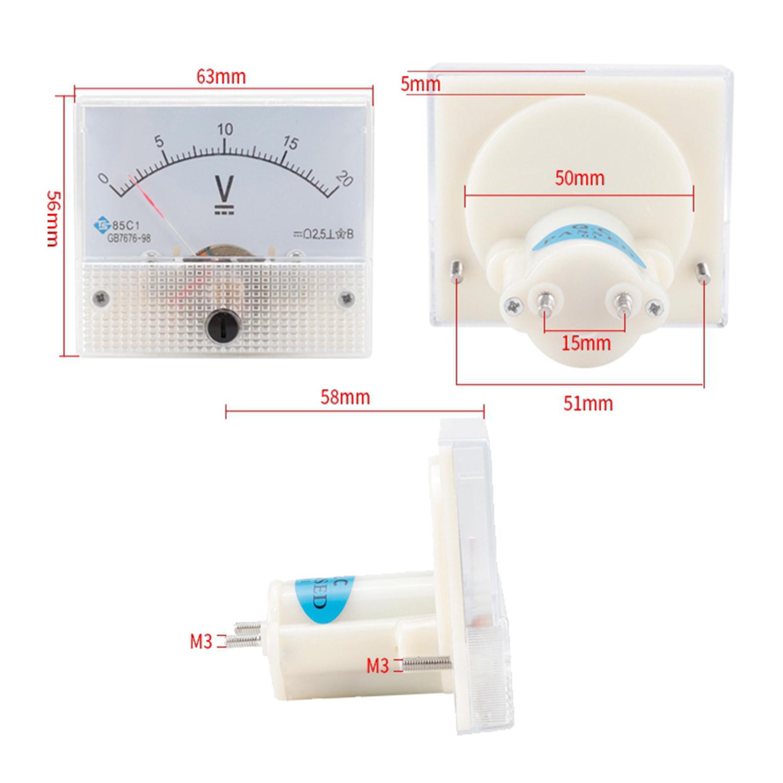 85C1 Analog Panel Meter Voltmeter DC Volt Voltage Meter Gauge