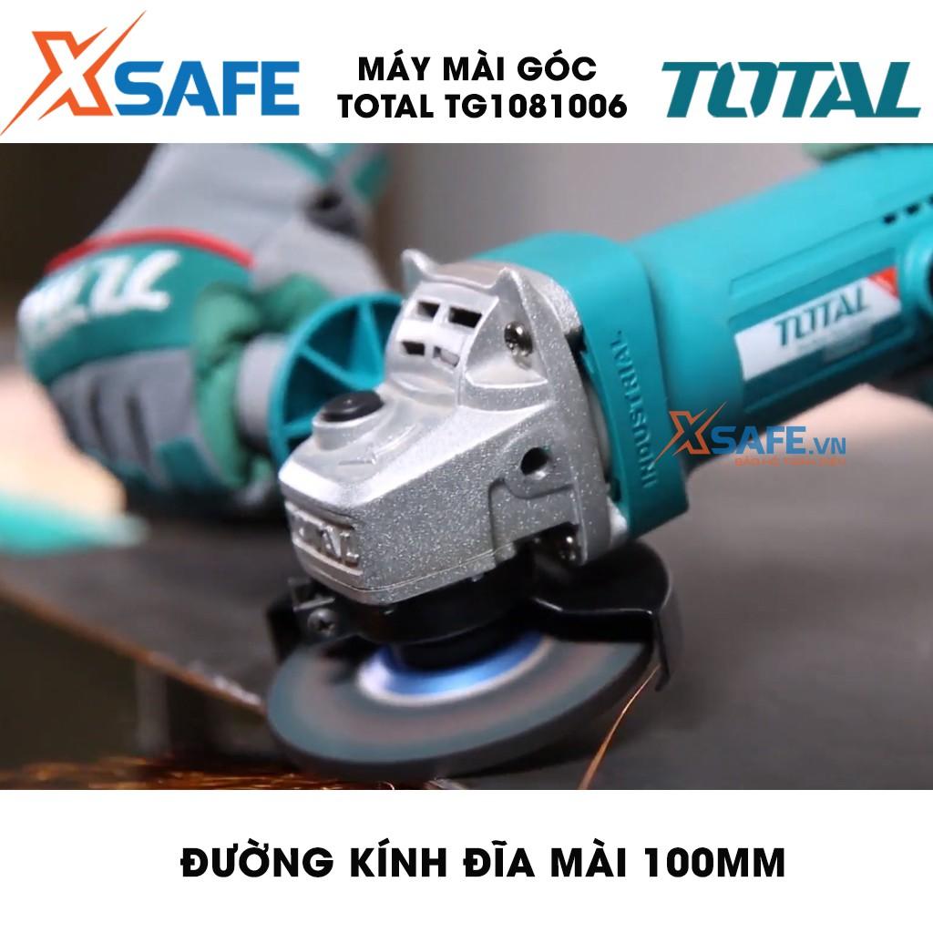 Máy mài cầm tay TOTAL TG1081006 công suất 800W đóng gói trong hộp màu. Máy mài góc điện thế 200-240V - Chính hãng