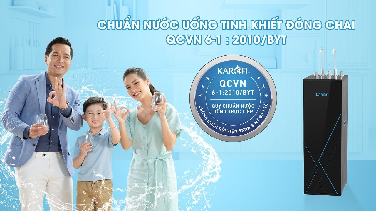 Máy lọc nước nóng lạnh RO Mỹ 10 lõi Karofi KAD-M59 - Giao trước lắp sau miễn phí toàn quốc - Bảo hành 36 tháng - Hàng chính hãng