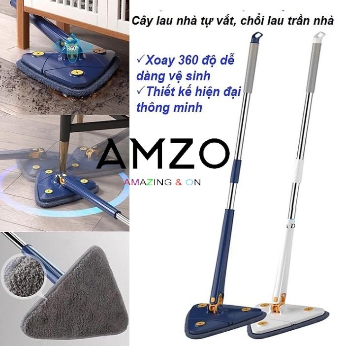 CÂY LAU NHÀ ĐA NĂNG TỰ VẮT ĐA TAM GIÁC, HỖ TRỢ LAU TRẦN NHÀ, CỬA SỔ, SÀN NHÀ, LAU KÍNH XOAY 360 ĐỘ