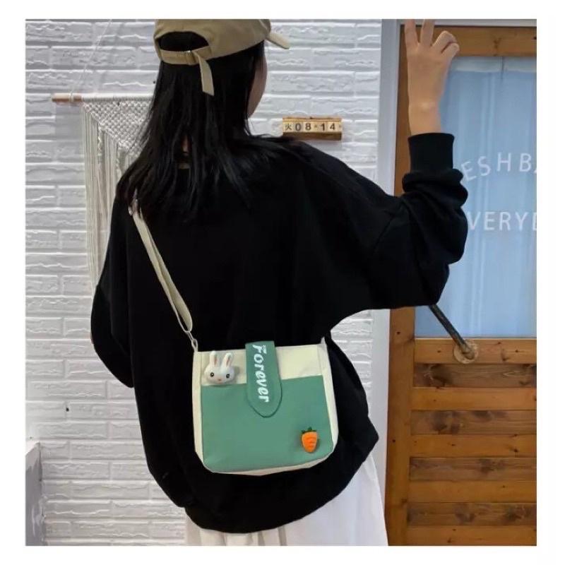 Túi xách đeo chéo nữ mini bag canvas