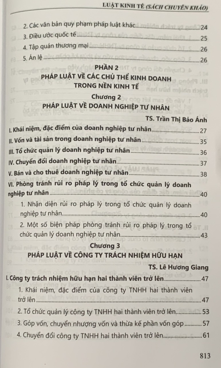 Luật kinh tế chuyên khảo