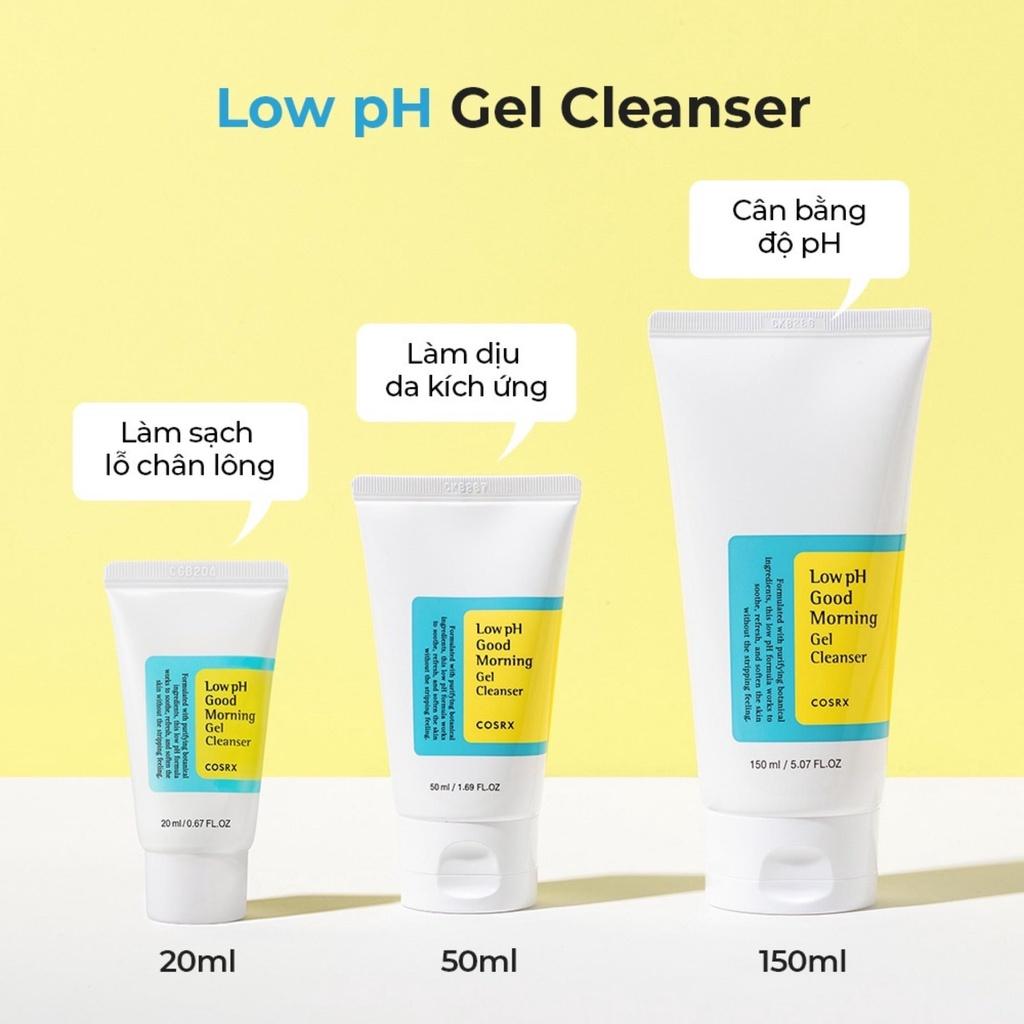 Sữa Rửa Mặt Cosrx Good Morning Gel Rửa Mặt Chiết Xuất Trà Xanh 150ml/50ml