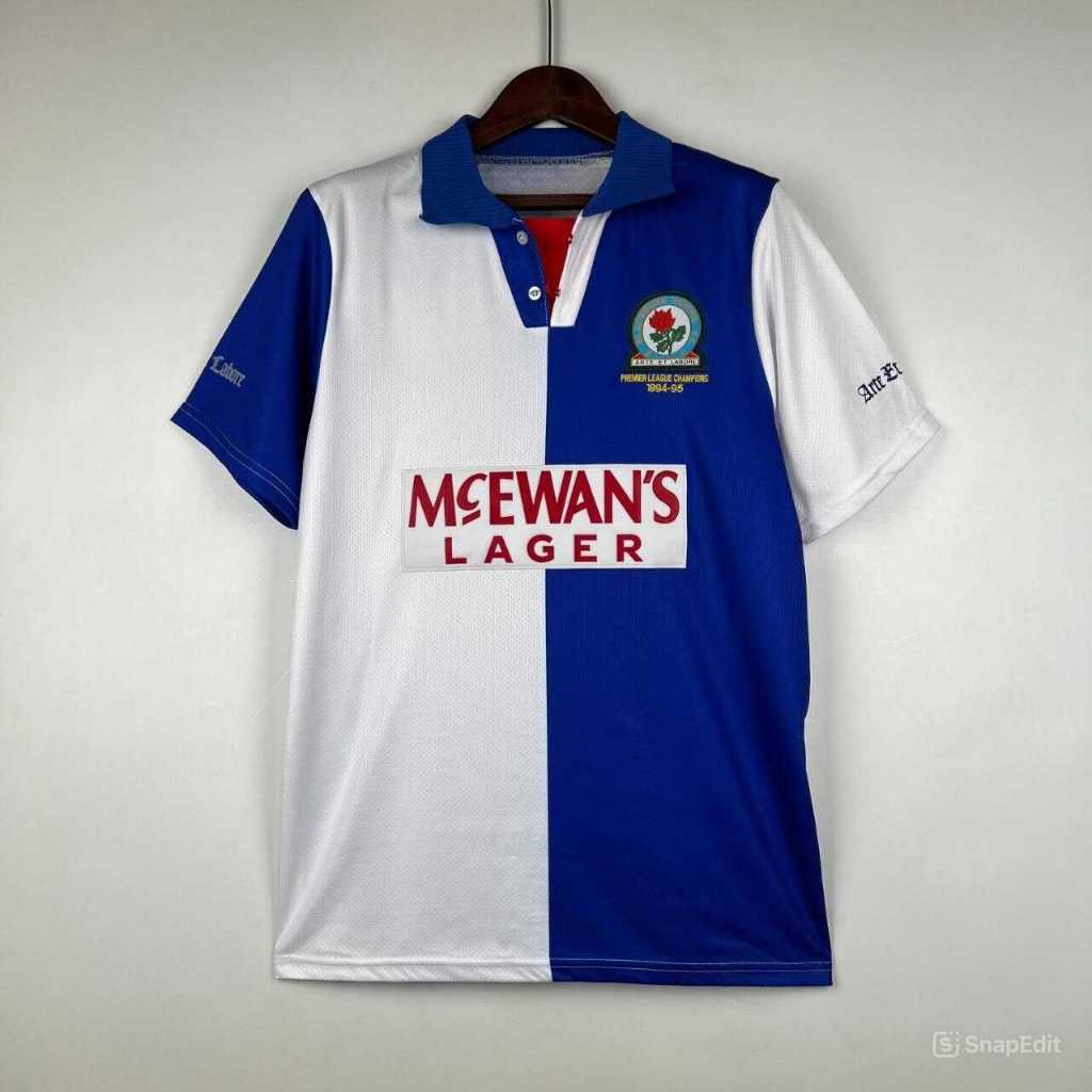 Áo Bóng Đá Retro Blackburn 1994 - Sân Nhà bản cao cấp vải Cotton Polyester